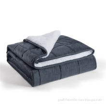 Custom Dual Sided Polyester Sherpa Fleece Weighted Blanket